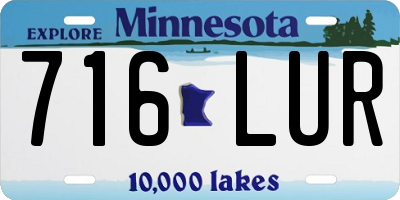 MN license plate 716LUR