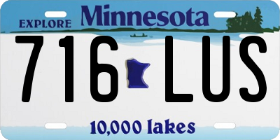 MN license plate 716LUS