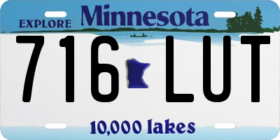 MN license plate 716LUT