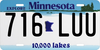 MN license plate 716LUU
