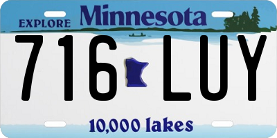 MN license plate 716LUY