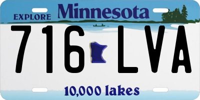 MN license plate 716LVA
