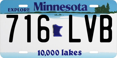 MN license plate 716LVB