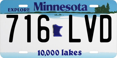 MN license plate 716LVD