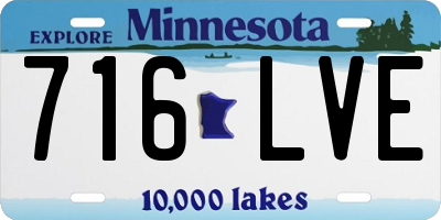 MN license plate 716LVE