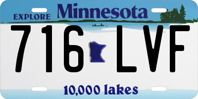 MN license plate 716LVF