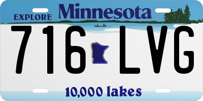MN license plate 716LVG