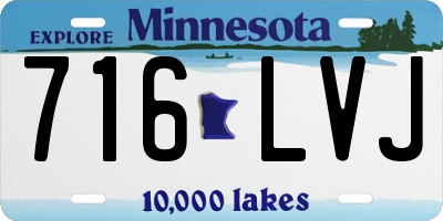 MN license plate 716LVJ