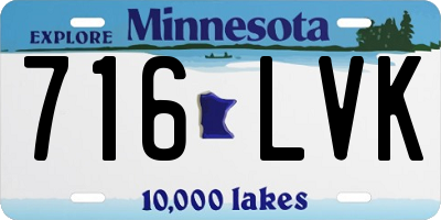 MN license plate 716LVK
