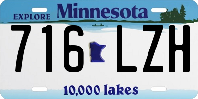 MN license plate 716LZH
