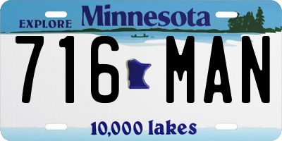 MN license plate 716MAN