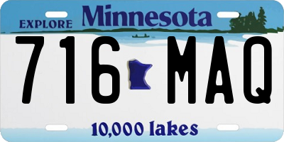 MN license plate 716MAQ