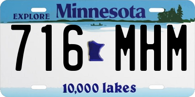 MN license plate 716MHM