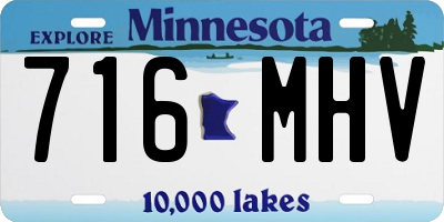 MN license plate 716MHV