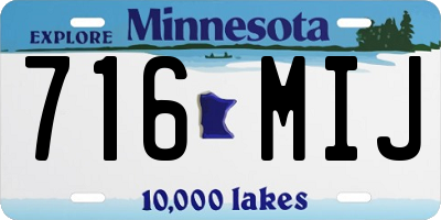 MN license plate 716MIJ