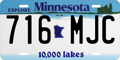 MN license plate 716MJC