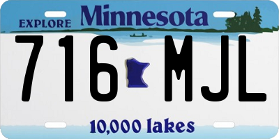 MN license plate 716MJL
