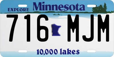 MN license plate 716MJM