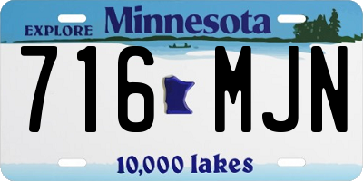 MN license plate 716MJN