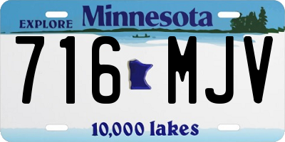 MN license plate 716MJV