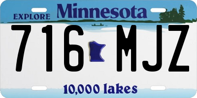 MN license plate 716MJZ