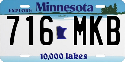 MN license plate 716MKB