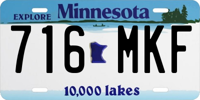 MN license plate 716MKF