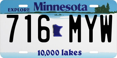 MN license plate 716MYW