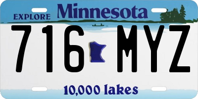 MN license plate 716MYZ