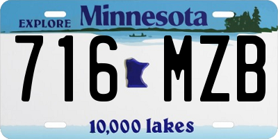 MN license plate 716MZB