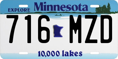 MN license plate 716MZD