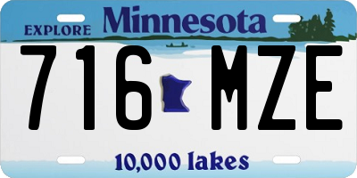 MN license plate 716MZE