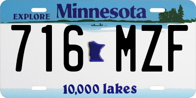 MN license plate 716MZF