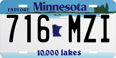 MN license plate 716MZI