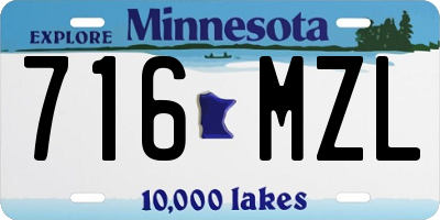 MN license plate 716MZL