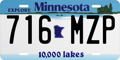 MN license plate 716MZP