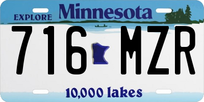 MN license plate 716MZR