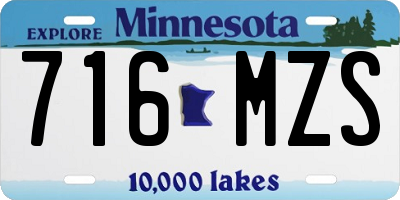 MN license plate 716MZS