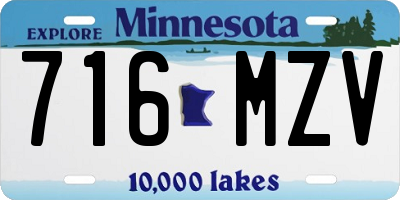 MN license plate 716MZV