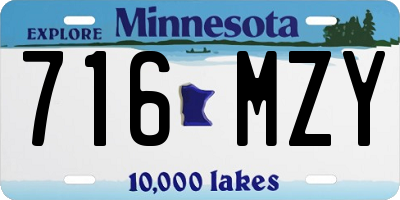 MN license plate 716MZY