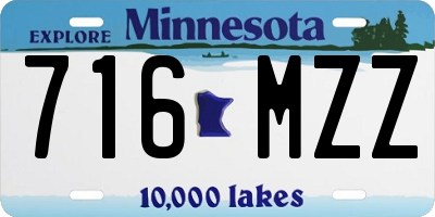 MN license plate 716MZZ
