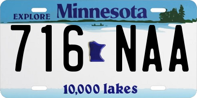 MN license plate 716NAA