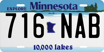 MN license plate 716NAB
