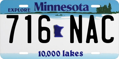MN license plate 716NAC