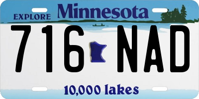MN license plate 716NAD