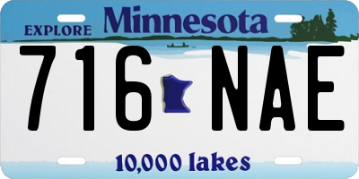MN license plate 716NAE