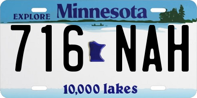 MN license plate 716NAH