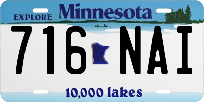 MN license plate 716NAI