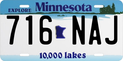 MN license plate 716NAJ