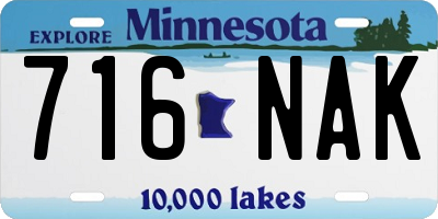 MN license plate 716NAK
